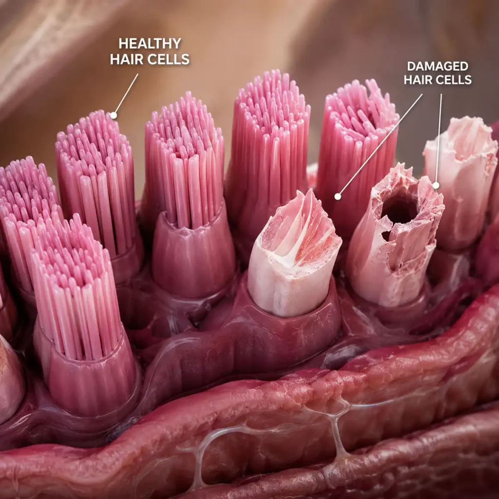 Hair cells compared