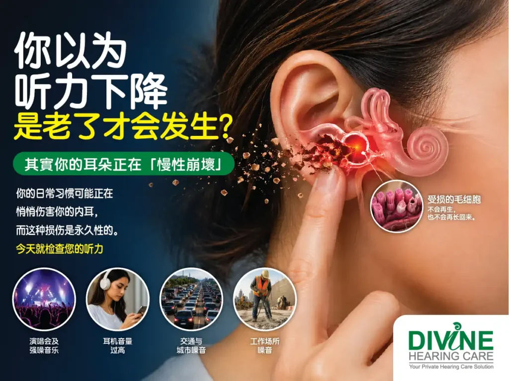 你以為聽力下降是老了才會發生？其實你的耳朵正在「慢性崩壞」
